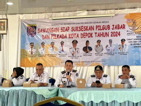 SWI Depok Ngopi Bareng Camat dan Lurah se-kecamatan Sawangan Kawal Pilkada 2024