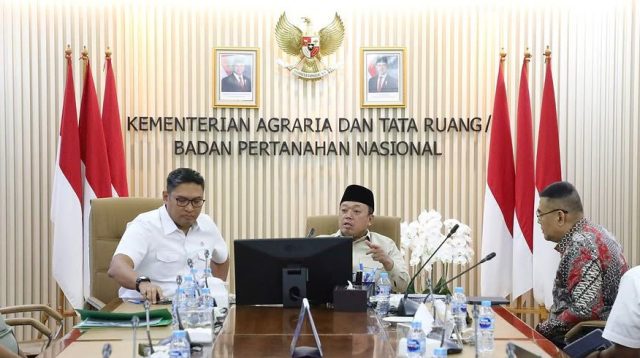 Bahas Intergrasi Data Pertanahan dan Pertanian, Menteri Nusron Terima Audiensi Wamentan Sudaryono. (Dok. Hum ATR/BPN).