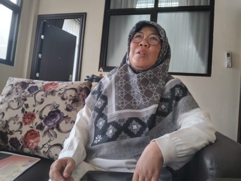 Hastuti Setiawati, selaku Humas dan Guru Bidang Penyuluhan SMPN 9 Depok