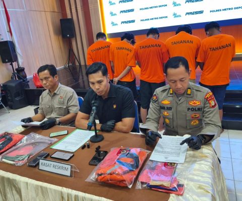 Polres Metro Depok Tetapkan Lima Warga Sipil Tersangka Kasus Penganiayaan Tewaskan WAT