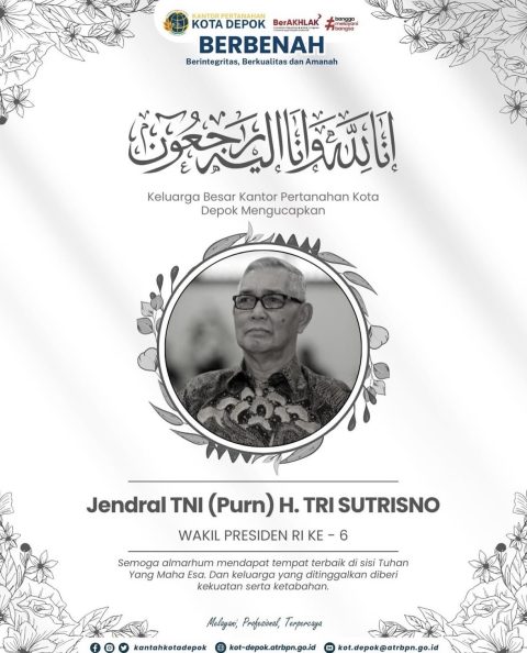 Kantor Pertanahan Kota Depok Berduka atas Wafatnya Tokoh Bangsa