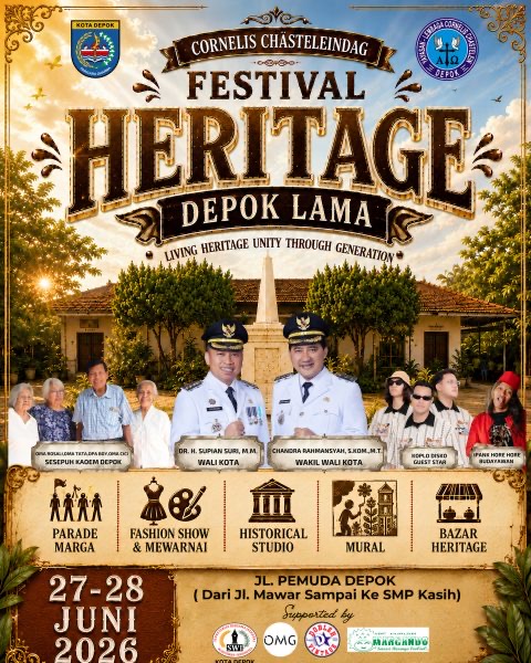Festival Depok Heritage 2026 Siap Digelar di Kawasan Depok Lama